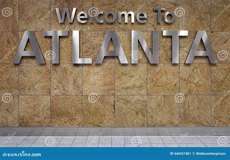 Welcome to Atlanta stock image. Image of terminal, airplane - 66047481