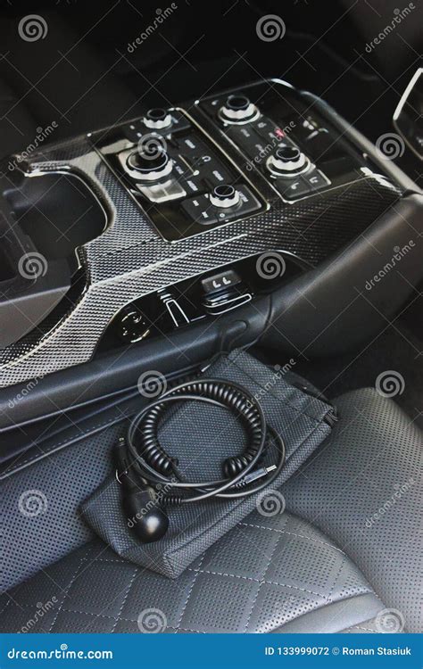 Dark Luxury Car Interior. Tuning Stock Photo - Image of seat, gear: 133999072