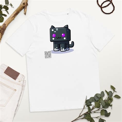 Minecraft Enderman Cat Tee Pixel Art Feline Design Gaming Kitty Shirt