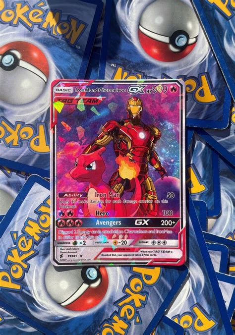 Iron Man Charmeleon Special Holographic Pokemon Collective GX Etsy