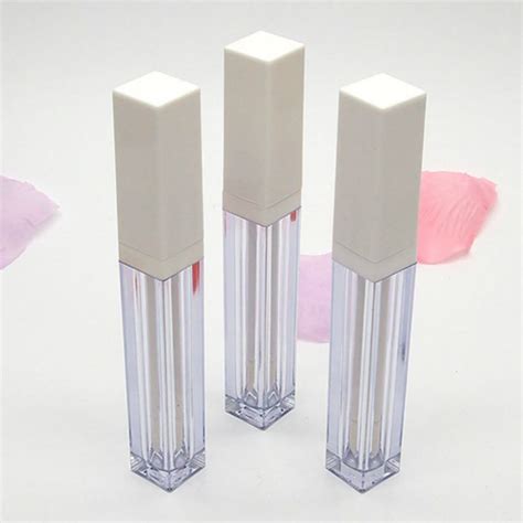 Wholesale White Square Clear Lip Gloss Bottle Ml Empty Lipgloss Tubes