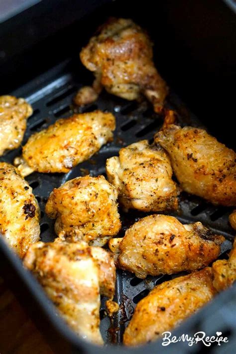 Air Fryer Chicken Wings with a Parmesan Garlic Butter Sauce