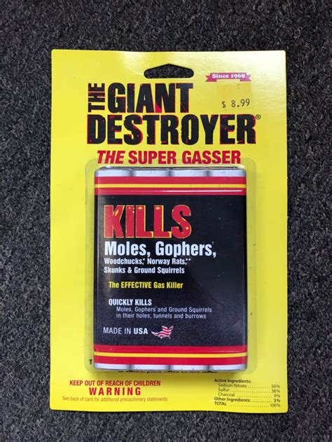 Destroyer Super Gasser for Moles & Gophers