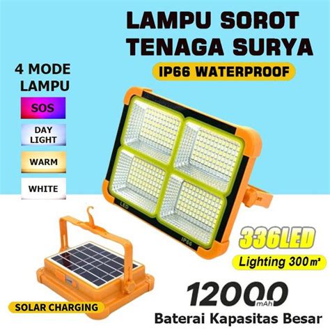 Jual Lampu Tembak Sorot Solar Panel Tenaga Surya Lampu Emergency