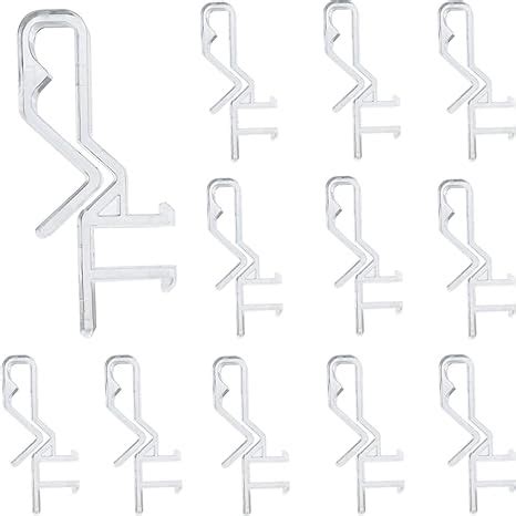 12pcs Blinds Clips 1 7 8inch Hidden Channel Valance Clips Clear Color