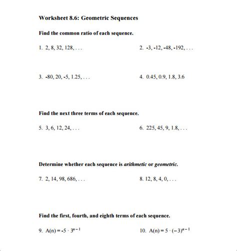 Sum Of Geometric Sequence