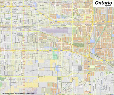 Ontario Map | California, U.S. | Discover Ontario with Detailed Maps