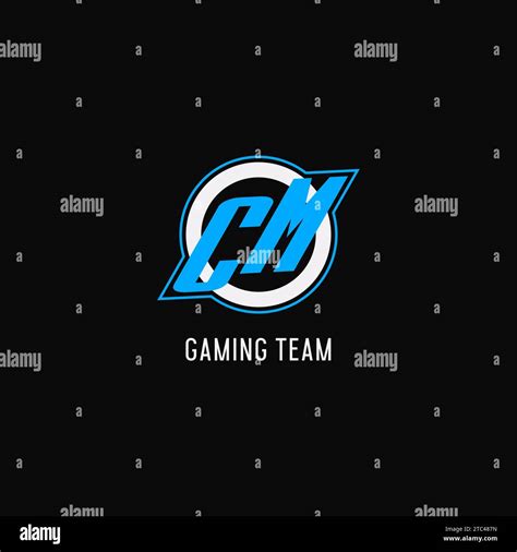 Initial CM Logo Circle Line Creative Esport Team Logo Monogram Style