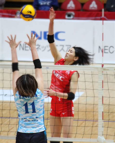 【vリーグ】nec完勝で2位浮上、古賀紗理那＆山田二千華の代表コンビがサーブで躍動 バレーボール写真ニュース 日刊スポーツ