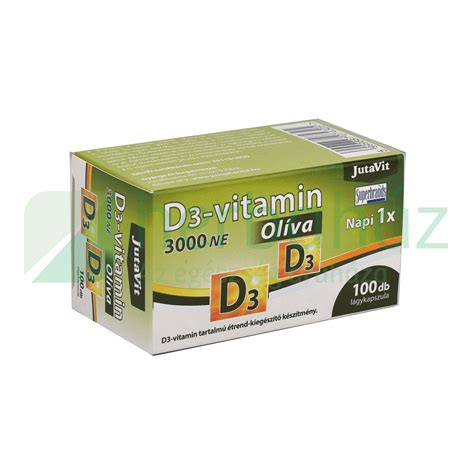 JUTAVIT D3 VITAMIN 3000NE OLÍVA 100DB Herbaház