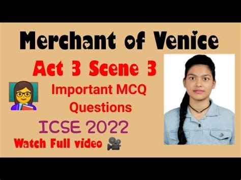 Mcq From Act Scene Merchant Of Venice Icse Class