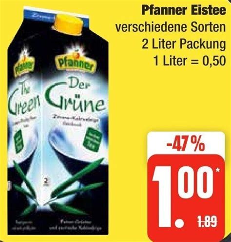 Pfanner Eistee 2 Liter Packung Angebot Bei Edeka