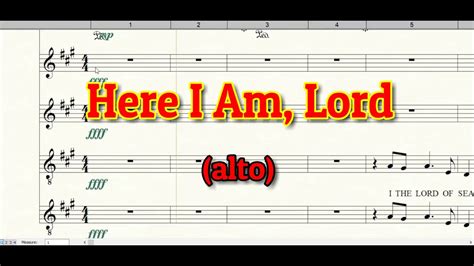 Here I Am Lord Alto Choir Satb Youtube