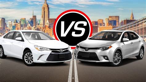 2016 Toyota Camry I4 Vs Corolla Spec Comparison YouTube