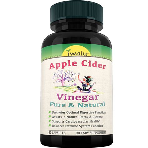 Apple Cider Vinegar Capsules With The Mother Bloating Relief For Women Men Colon Cleanser