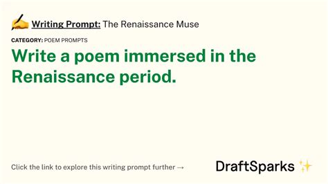 Writing Prompt: The Renaissance Muse • DraftSparks