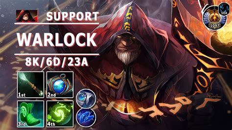 Warlock Hard Support C Pos Wl Play Dota Immortal Gameplay