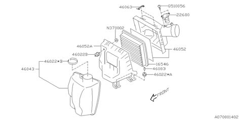 Subaru Forester Engine Air Filter Element Air Cleaner An Aa A