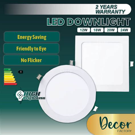 Sirim Led Downlight W W W Round Square Ceiling Light Ultra Slim