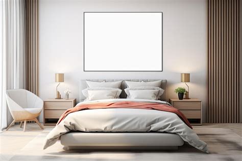 Premium AI Image | modern style bedroom interior A painting hanging on ...