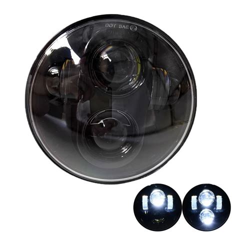 Motorcycle Projector W Led Lamp Headlight For Harley