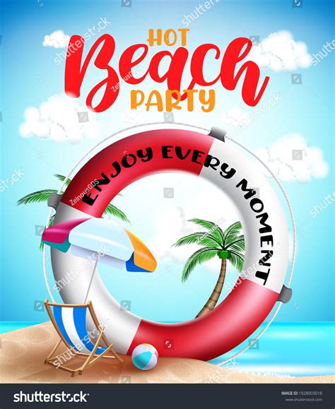 Summer Beach Vector Banner Background Hot Stock Vector Royalty Free Shutterstock