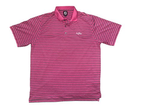 Footjoy Polo Shirt Pink Light Weight Golfer Golf Large Gem