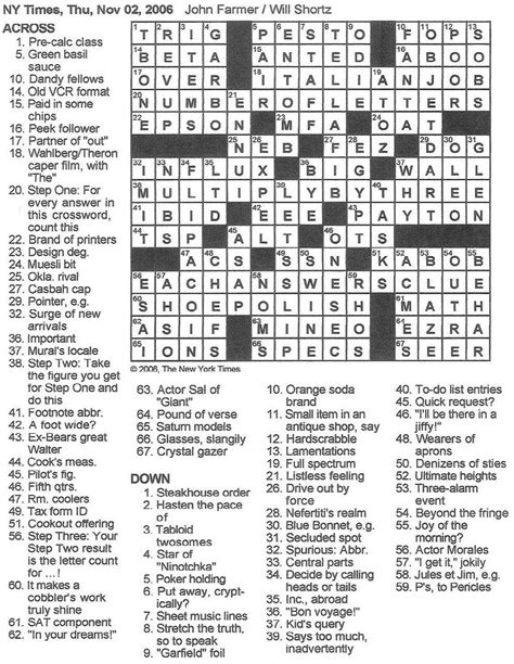 Play Free Crossword Puzzles From The Washington Post - The - Merl ...