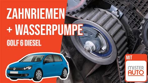 Zahnriemenwechsel Mit Wasserpumpe Golf Tdi Youtube