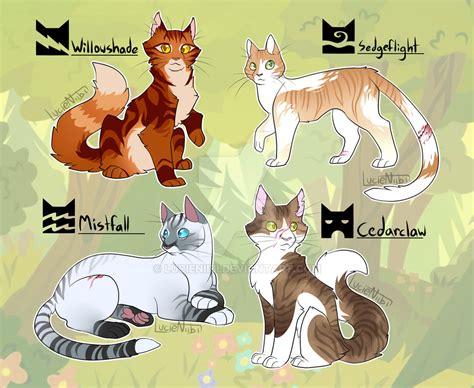 WARRIOR CAT ADOPTABLES! (CLOSED) by Lucieniibi on DeviantArt