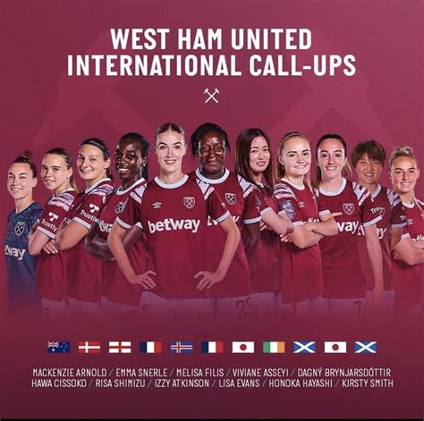 West Ham’s international call-ups and where to watch them : r/WestHamWomen