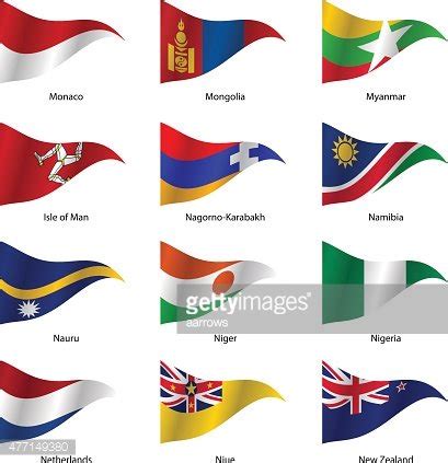 Set Flags Of World Sovereign States. Stock Clipart | Royalty-Free ...