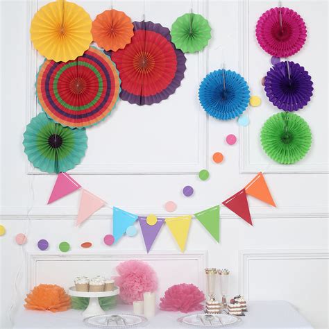 20Pcs Colorful Hanging Fiesta Party Decorations