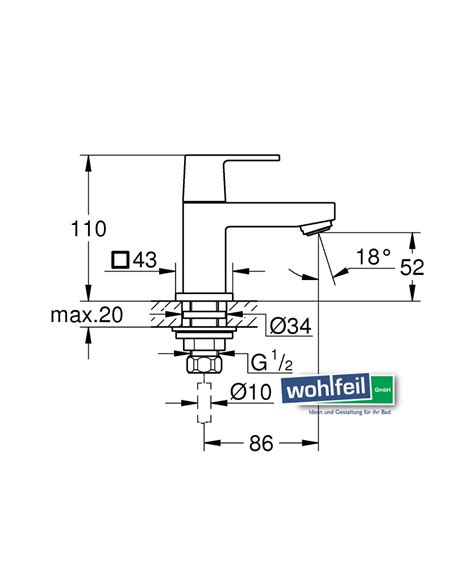 Grohe Eurocube Standventil Wohlfeil Bad Sanit R Shop