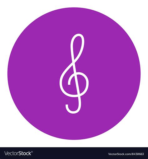 G-clef line icon Royalty Free Vector Image - VectorStock