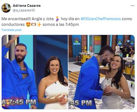 El Gran Chef Famosos Angie Arizaga Y Jota Benz Llegan Al Restaurante