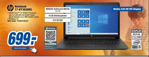 Hp Notebook 17-by3658ng Angebot bei Expert - 1Prospekte.de
