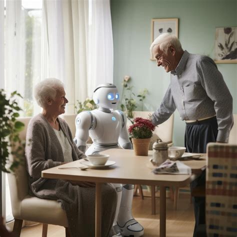 Premium Photo Future Of Elderly Care With Robots In Healthcare Home