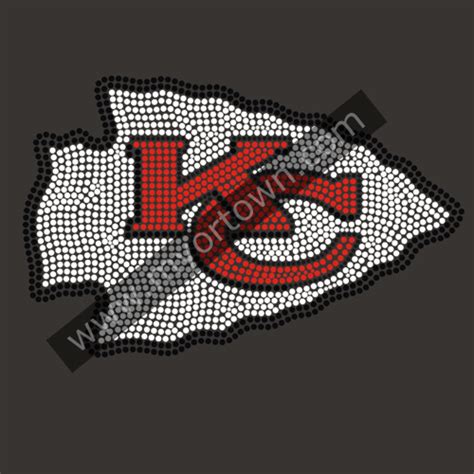 Kansas City Chiefs Wholesale Iron On Rhinestone Design Bling