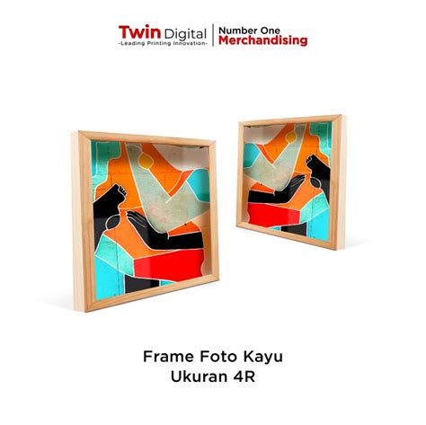 Jual Bingkai Minimalis Frame Foto Kayu Jati Belanda 4R Pigura 18 2x13