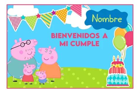 Kit Cumpleaños Peppa Pig Y Su Familia Imprimible Editable