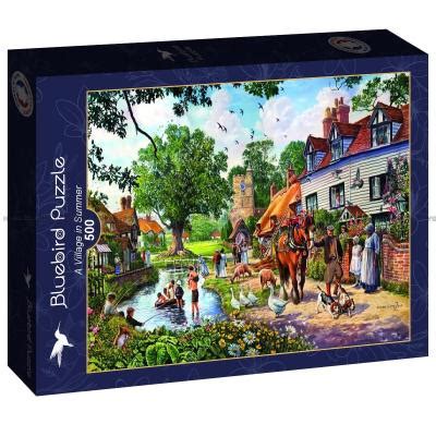 Crisp Sommer I Landsbyen 500 Brikker Puslespil Bluebird Puzzle