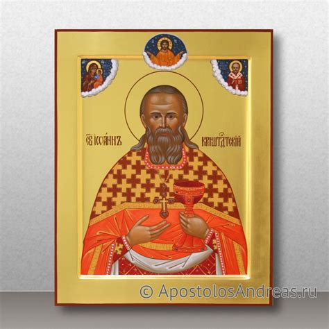 Икона Иоанн Кронштадтский, праведный, пресвитер — купить рукописную ...