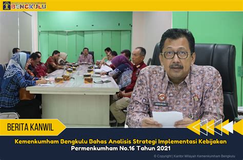 Kemenkumham Bengkulu Bahas Analisis Strategi Implementasi Kebijakan