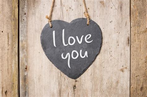 Heart Shaped Sign With The Inscription I Love You Stock Photo Image