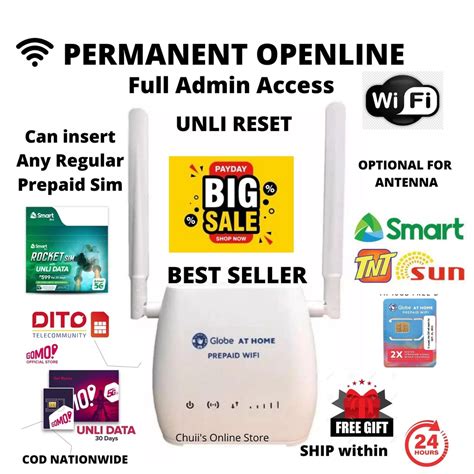 SALE Globe At Home Prepaid Wifi Openline UNLI Reset Full Admin