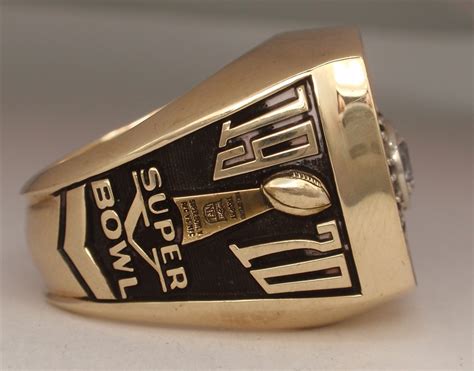 This Beautiful 1970 Baltimore Colts Super Bowl V Champions 10k Gold Ring Is Manufactured By