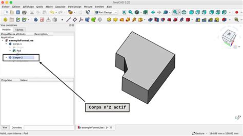 Créer une forme liée Parcours guidé FreeCAD