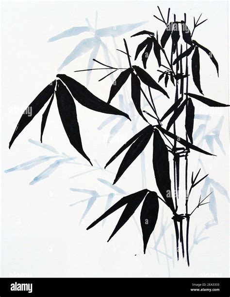 Art Abstract Bamboo Leaf Copic Marker Markers Art Stock Photo Alamy