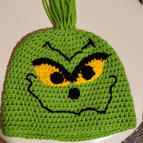 Crochet Grinch Hat Etsy